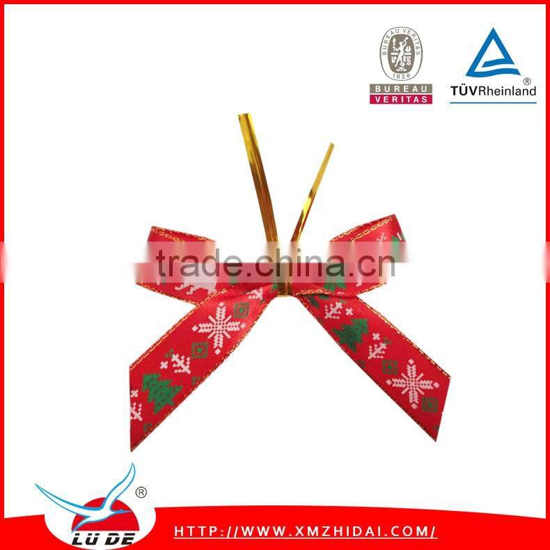2015 Wholesale satin pre-tied ribbon bows for gift packing