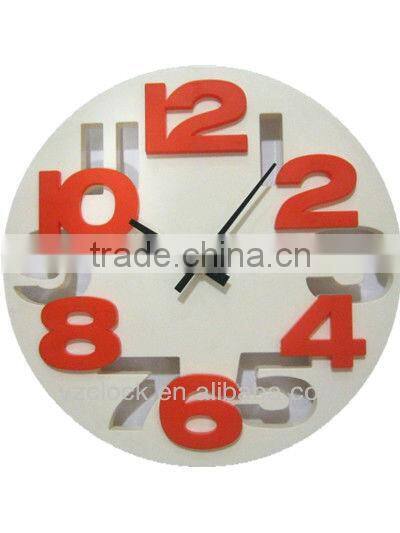 Plastic Round 3D Wall Clock