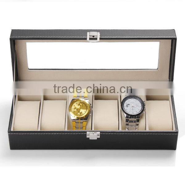 Leather 6 Slots Watch Packaging Box with Good Quality