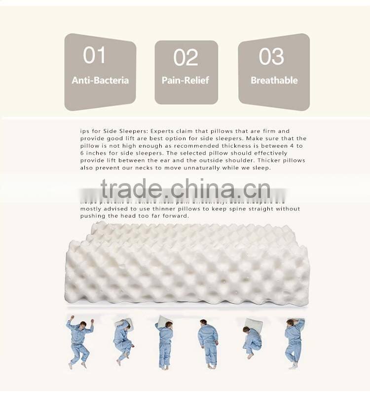 XD-KM001 china supplier massage latex pillow thailand sleep for success pillow reviews