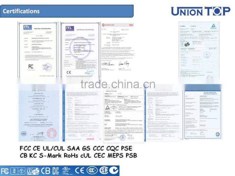CE FCC LVD ROHS excellent single usb port 12v 1a power supply