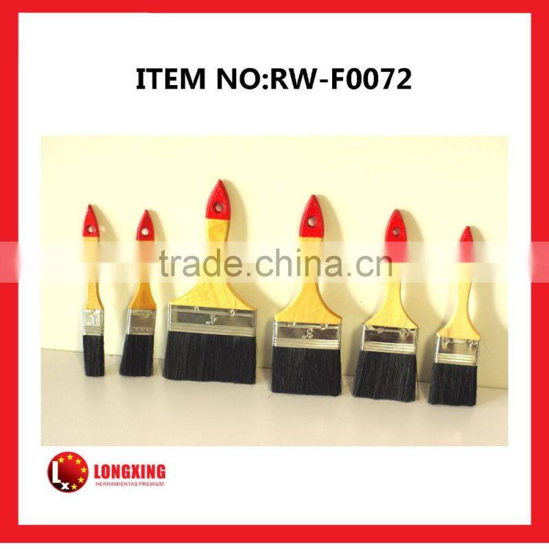 Factory Supply high quality White or black pig bristle wall cleaning paint brushes, decorative wooden brushes hand tools