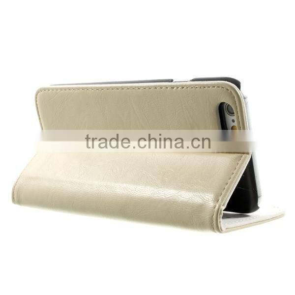 2015 Factory Price for iPhone 6 Leather case , Wallet Style Flip PU Leather Case for Apple iPhone 6