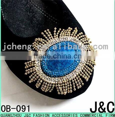 2016 round shape shoe crystal stone shoe ornament shoe buckle shoe trim