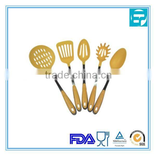 stainless steel 5 pcs nylon kitchen utensils