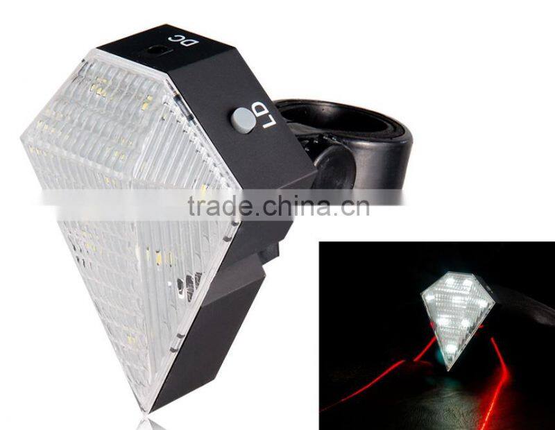 2-in-1 3-Mode 8-LED Bicycle Laser Tail Light