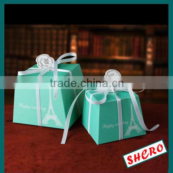 Pink romantic paper craft wedding candy boxes