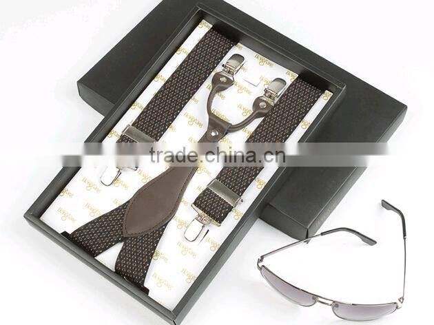 2014 Y-Back 1 Inch Wide Striped Business Mens Suspenders Wholesale