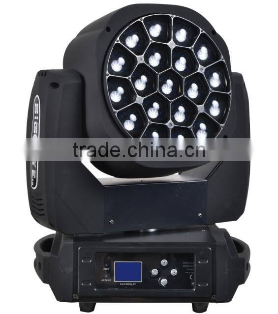SUPER BEE EYE LED BEAM WASH ZOOM AND ROTATION 19PCS*15W 4 in 1