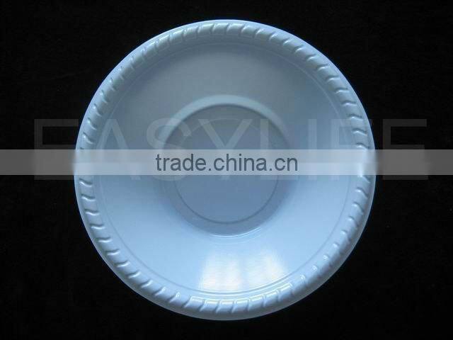 7''(18cm) white round plastic disposable bowl