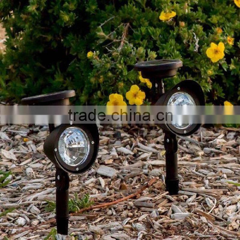 new design plastic black shell 3 strong white leds garden lawn solar light