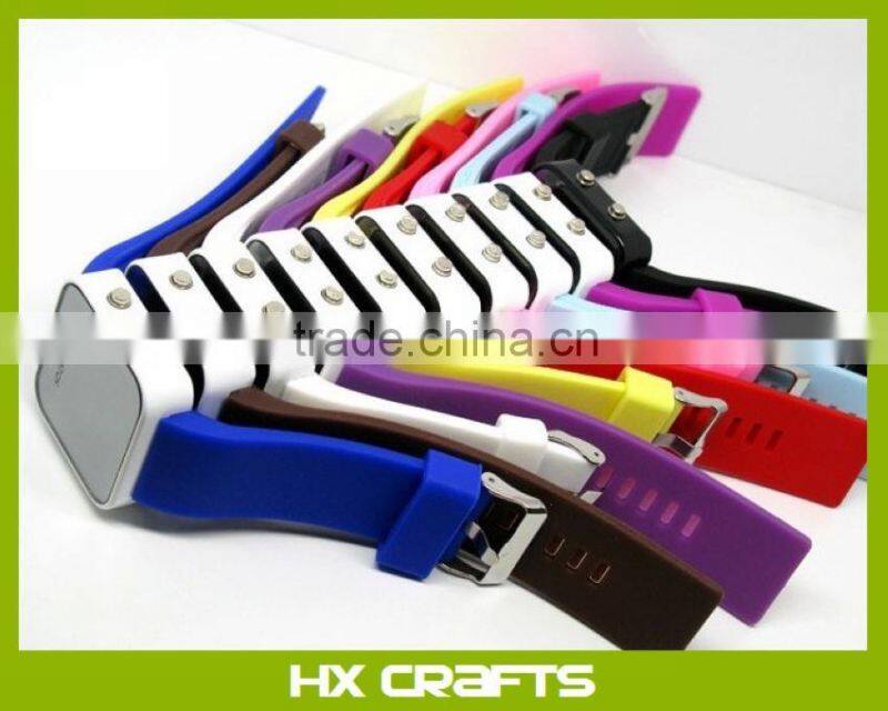 ST New arrival sport LED watches candy color silicone rubber touch screen digital watches