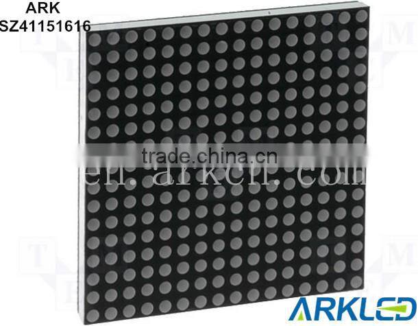 1.5inch black surface 16*16 dot matrix led display with super red color without tooling cost