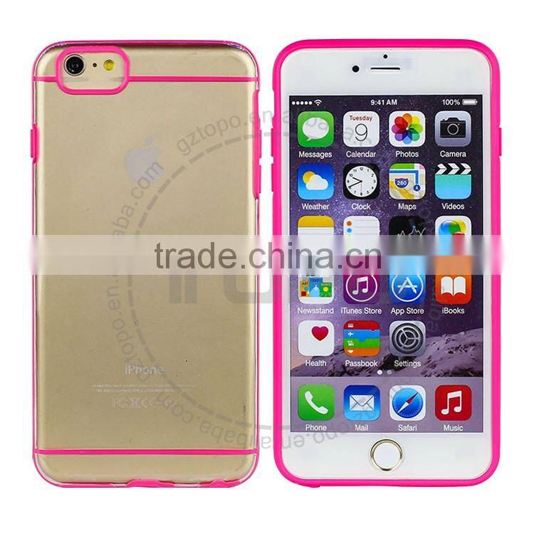 Clear Ultra-Thin Anti-scratch Hard PC Back cover Transparent Phone Case TPU Bumper Case For iphone 6 6s plus