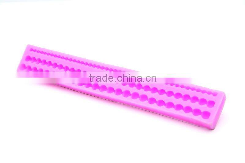 Large size bead shape silicone fondant mold