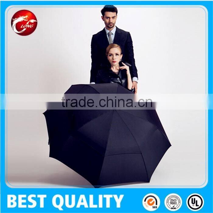 Full fiberglass canopy 60" auto open golf umbrella with EVA handle