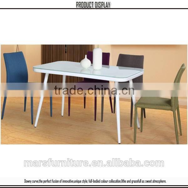 Oval tempered glass dining table LDT013