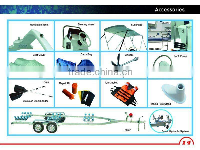 2013 CE Rigid inflatable boat 520