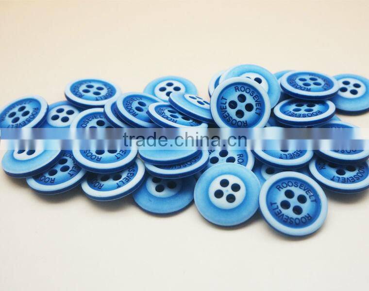 Engraved Shirt Buttons Round 4-Hole Buttons for Shirt