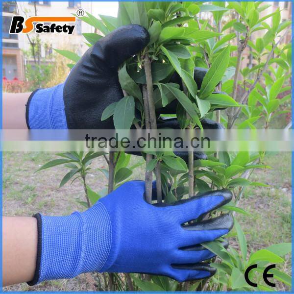 BSSAFETY safety protective cheap nitrile gloves coated working gloves