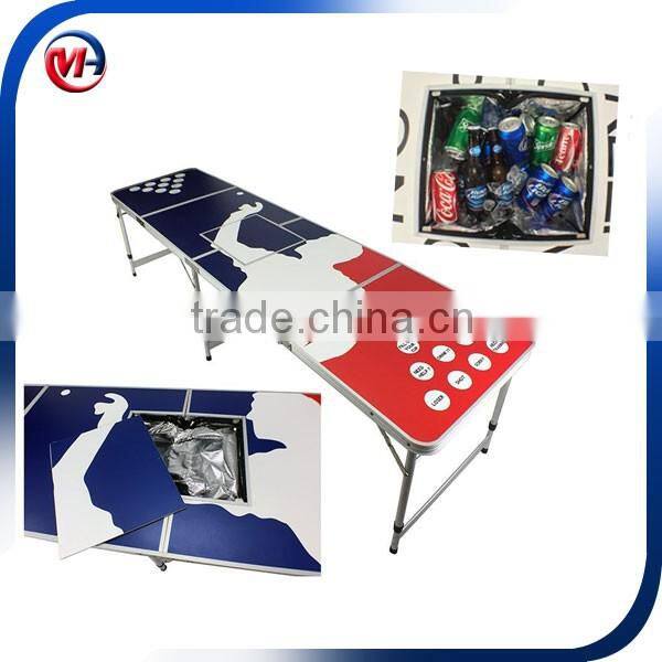 Direct factory customs design aluminum folding beer pong table