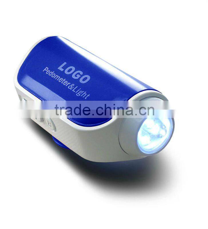 premium gift and promotional item for female multifunction pedometer 3 led light torch Pedometer calore counter with belt cli
