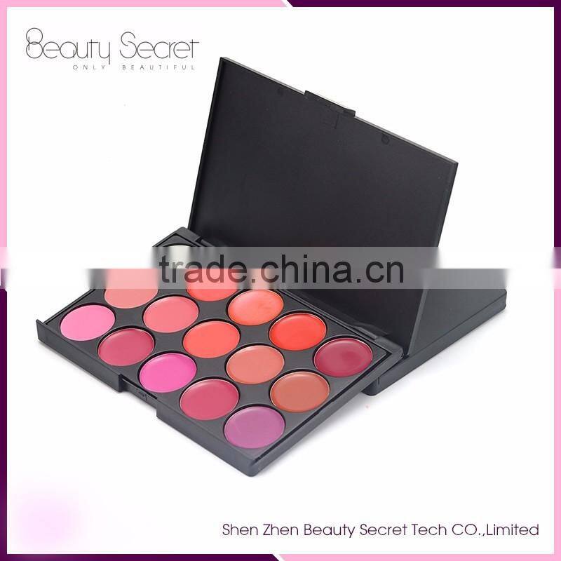 lip gloss maker Fascinating 15 color Shinny Lipstick Palette