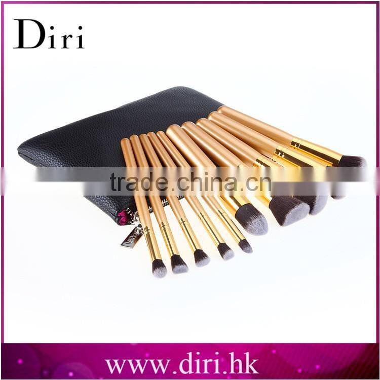 Yellow make up brushes set 10 make up brushes in stock fast selling brushes makeup