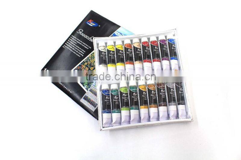 free sample 12ml 18colors gouache paint set