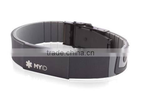 Promotional eco-friendly wristband custom silicone id bracelets for men