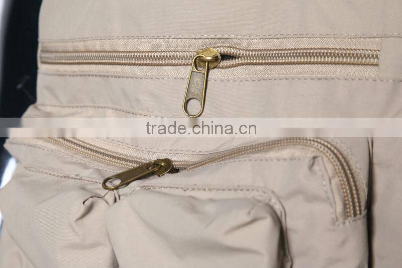 2016 New hot sale fashion cream fishing vest working vest with many pockets