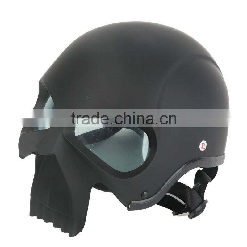 3D DOT Skull Skeleton Half Motorcycle Chopper Biker Cruiser Adult Helmet Shorty