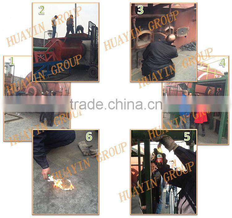 Hot sale smallest tire pyrolysis system HIGH OIL YILED used to OIL ENGINE