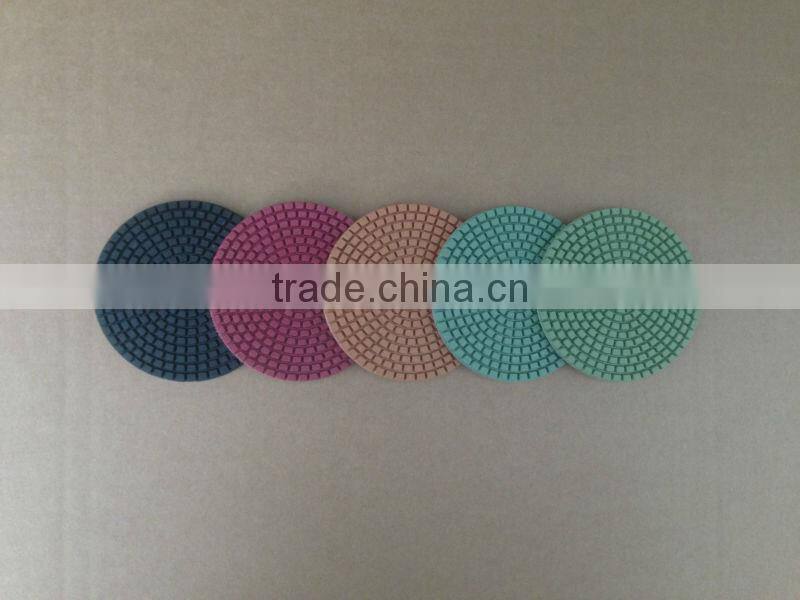 4" wet premium flexible diamond granite polishing pads