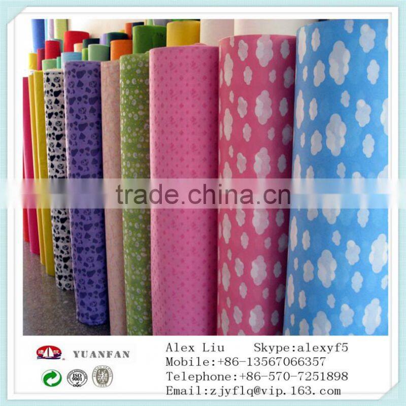 printing pp nonwoven fabrics used for baby diapers under fabrics