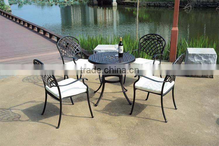 Bronze dining set aluminum patio furniture