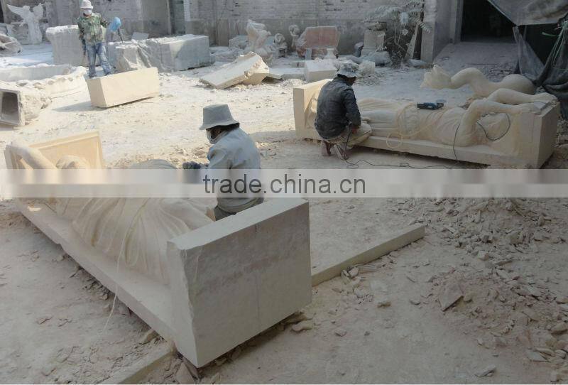 Yellow Decorative Marble Arch Carving Door Frame