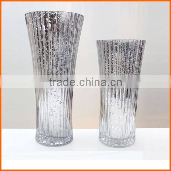 Wholesale luxury electroplated glass candle holder