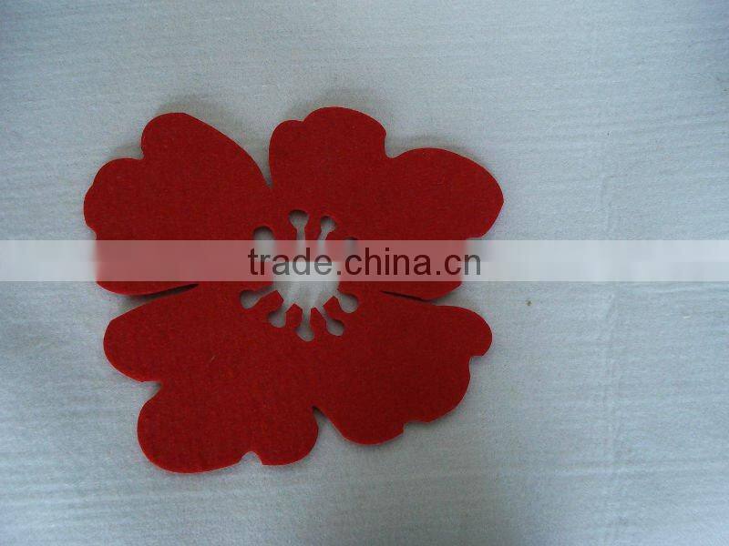 Various felt coaster and placemat