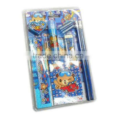 stationery set/school supplies/pencil case/ruler/sticker/eraser/kid gift