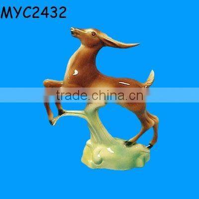 Jumping gazelle statue polyresin animal