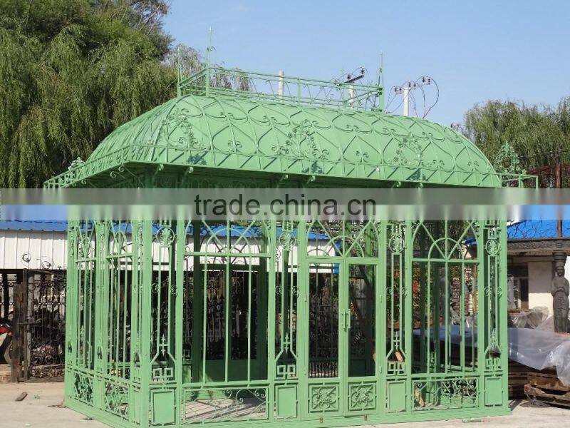 High Quality Metal Garden Greenhouse / Beautiful Steel Greenhouse