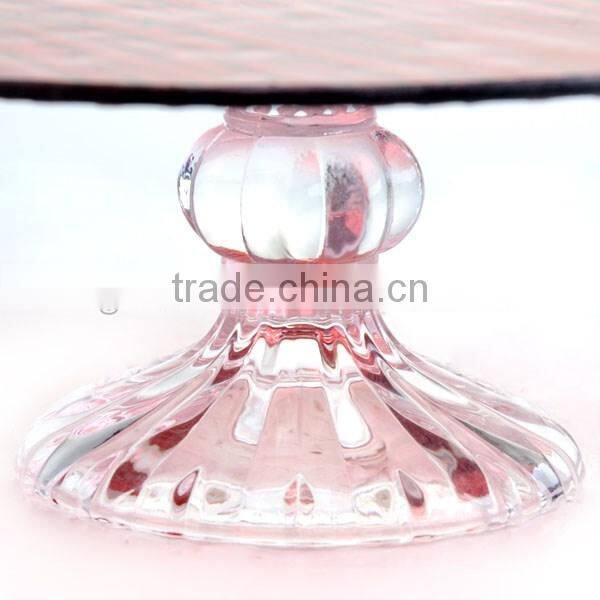 colorful large fruit glass plate tray with base