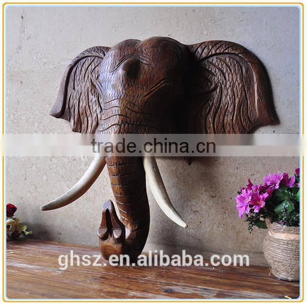 European style wall decor resin wall-mounted elephant head for sale