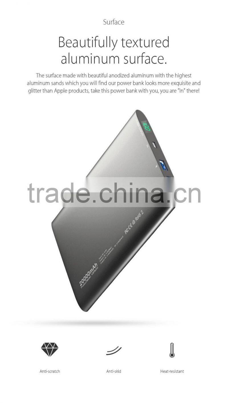 New arrival best selling portable slim power bank charger for mobile phones