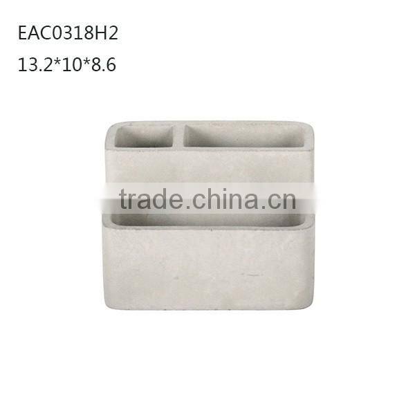 Multi-function concrete memo holder /pen holder / phone holder three hole positions