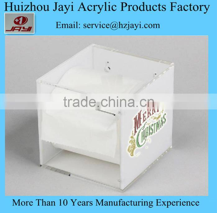 Custom acrylic toilet tissue holder/box/stand