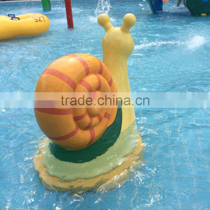 Fiberglass conch sculpture for water playground park