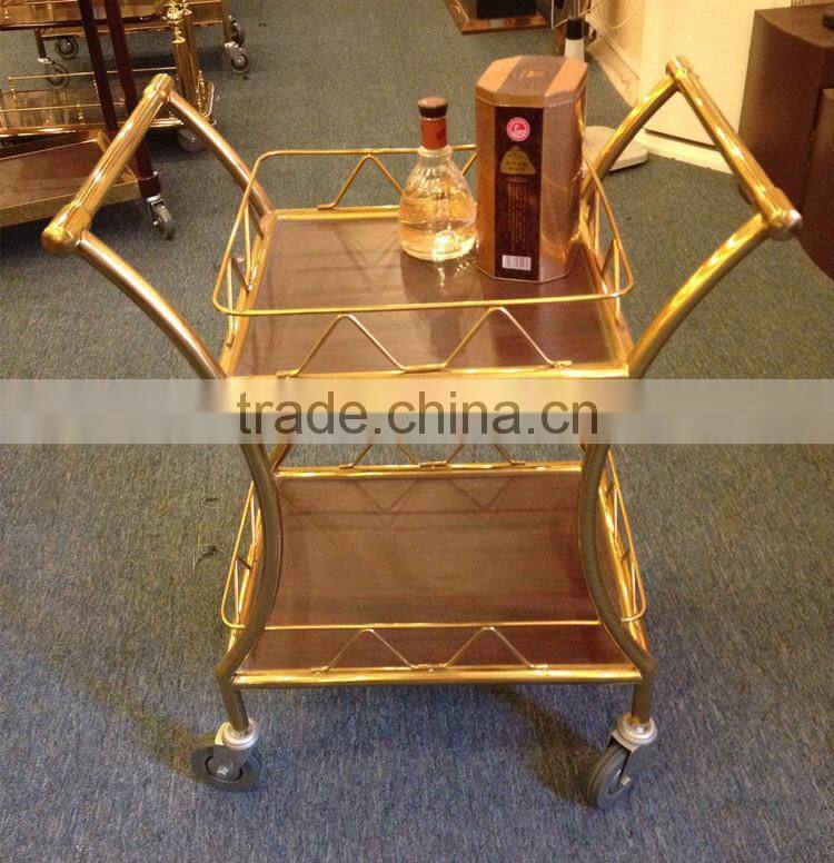 Stainless steel mobile food cart coffee cart hand cart for sale C-37