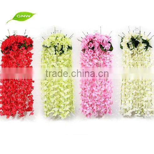 FLV01-4 silicone flowers artificial wisteria flower making for wedding decoration